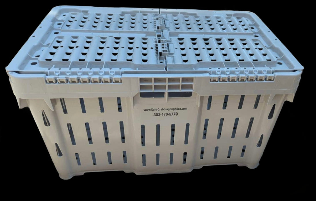 Plastic Crab Crate "Lug" with lid