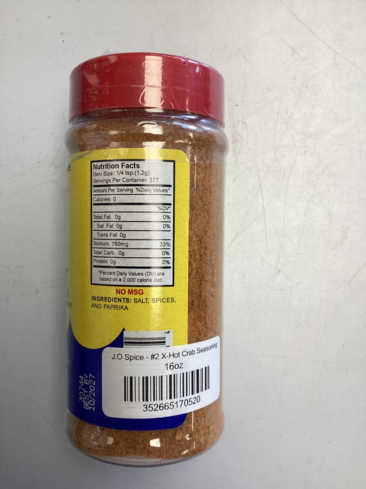 J.O Spice - #2 X-Hot Crab Seasoning