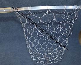 Commercial Grade Wooden Dip Net 72" Handle - Stainless Steel Net