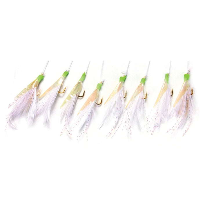 Sea Striker Pro Sabiki Rigs - Fish Skin w/ Green Beads