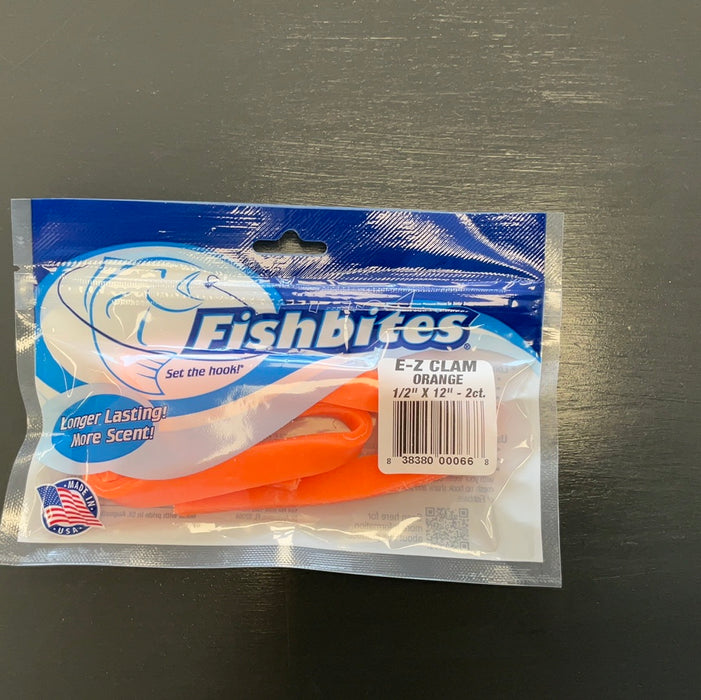 Fishbites E-Z Clam Longer - Orange