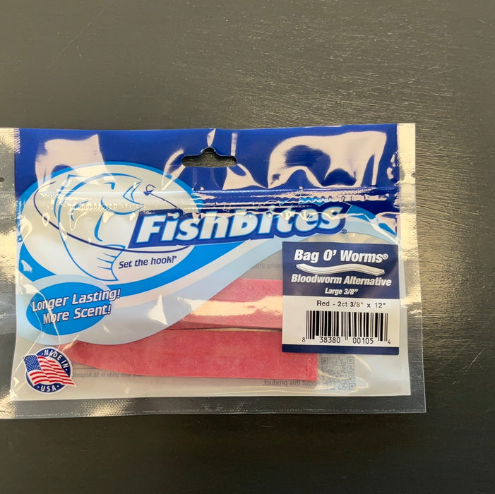 Fishbites Bag O'Worms - Red