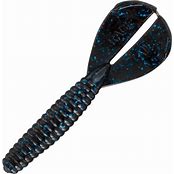 Strike King Menace Grub, 4", Black Blue Flake
