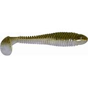 Googan Swimmer 3.8", Green Pumpkin Pearl