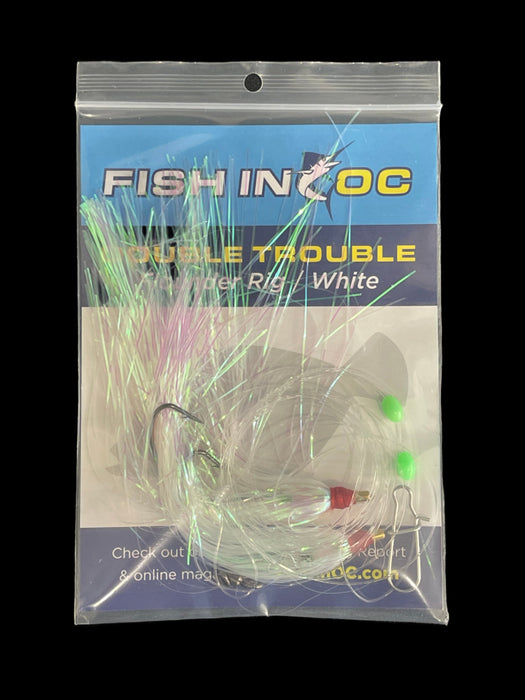 double trouble fishing lure Double Trouble Flounder Rig White